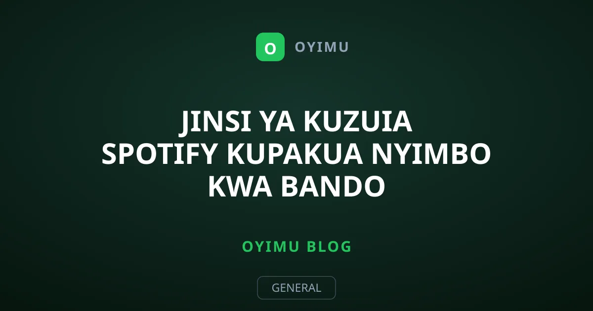 Jinsi ya Kuzuia Spotify Kupakua Nyimbo kwa Bando